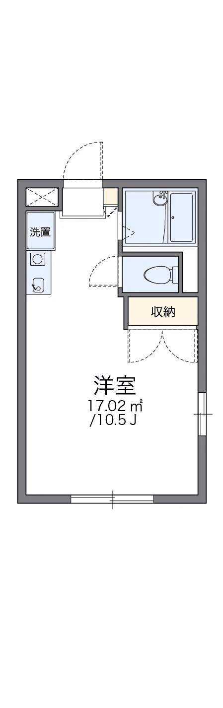 Denah unit P001306 — 1K