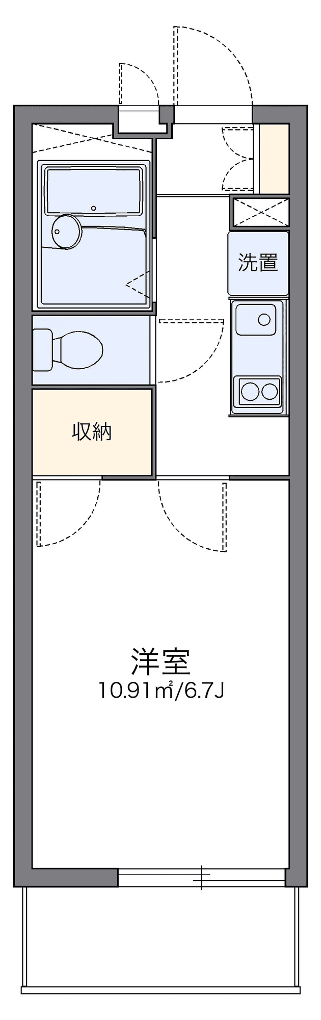 Sơ đồ bố trí căn P001205 — 1K