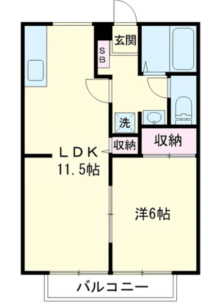 Sơ đồ bố trí căn P000992 — 1LDK