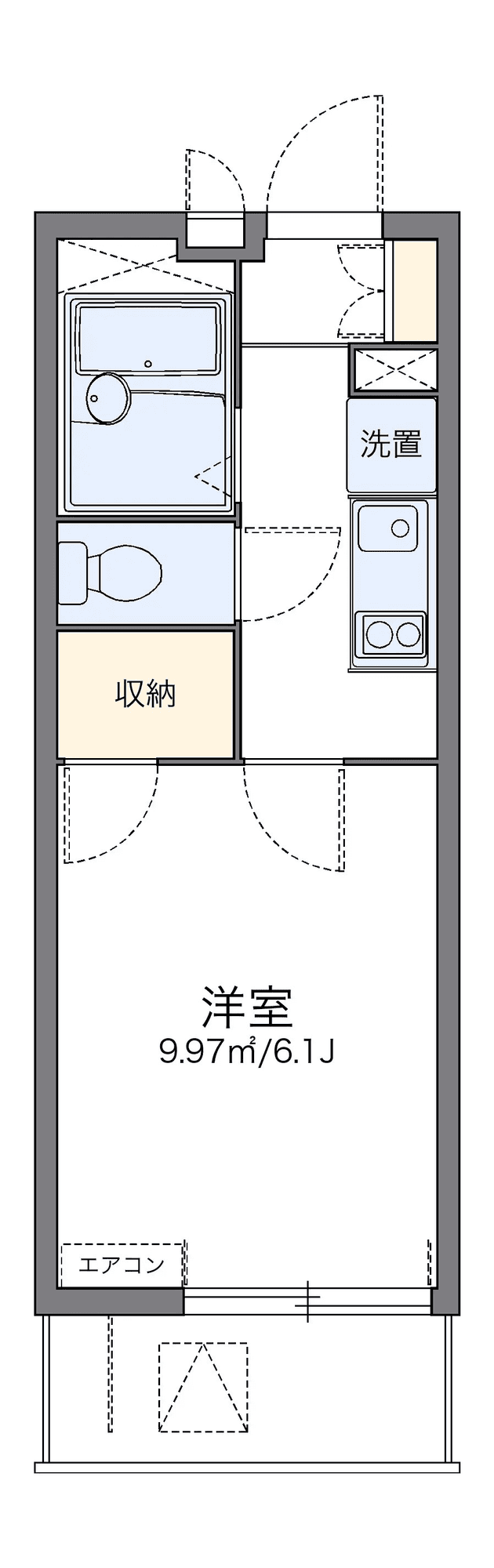 Sơ đồ bố trí căn P001212 — 1K