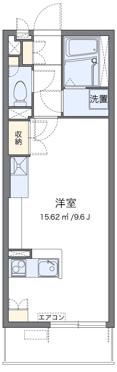 P001289 매물 평면도 — 1R