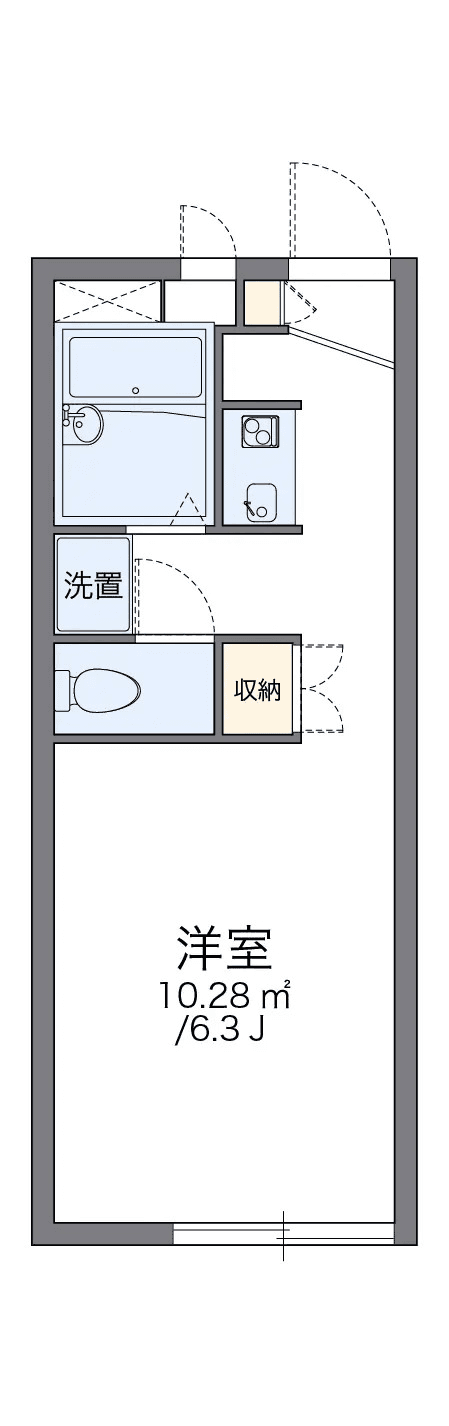 Floor plan of unit P001440 — 1K