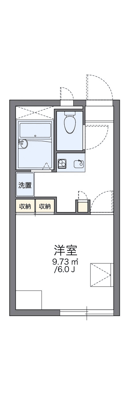 P001553 매물 평면도 — 1K