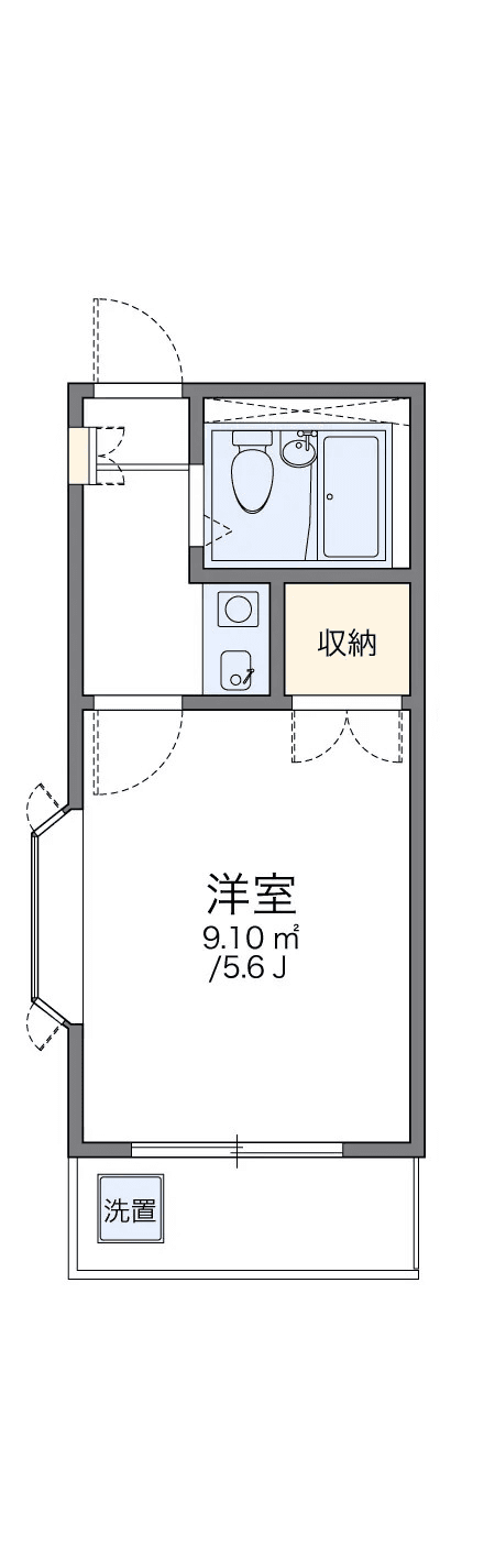 Floor plan ng unit P001322 — 1K