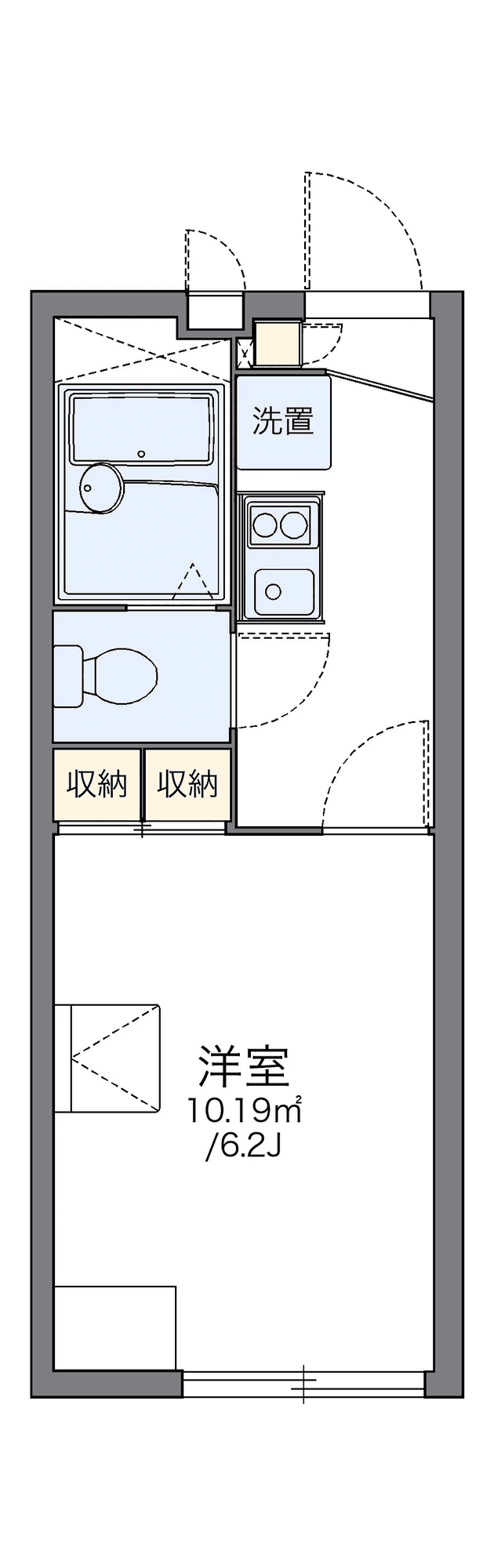 Sơ đồ bố trí căn P002423 — 1K