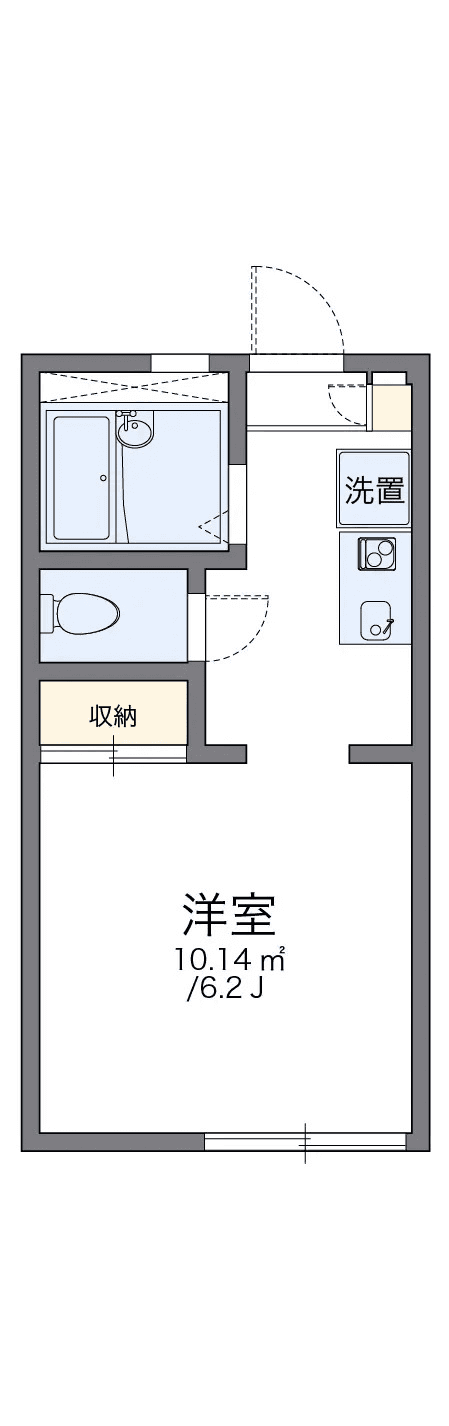 Floor plan of unit P001900 — 1K