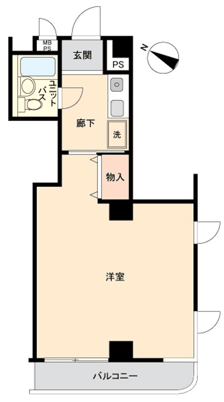 Floor plan of unit P000797 — 1K