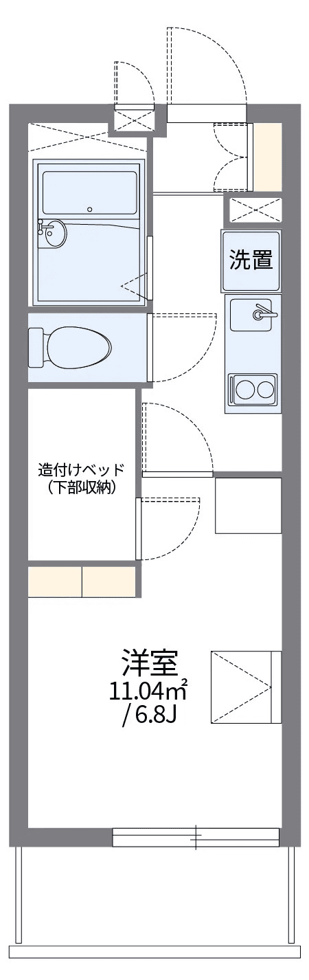 Sơ đồ bố trí căn P001141 — 1K