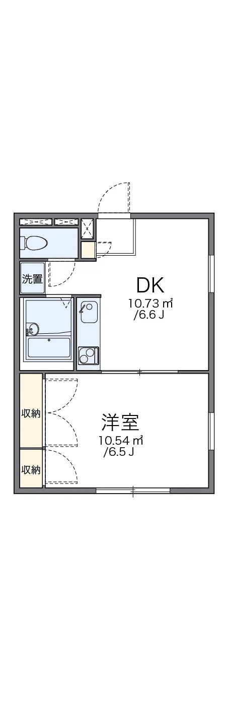 Floor plan ng unit P001356 — 1DK