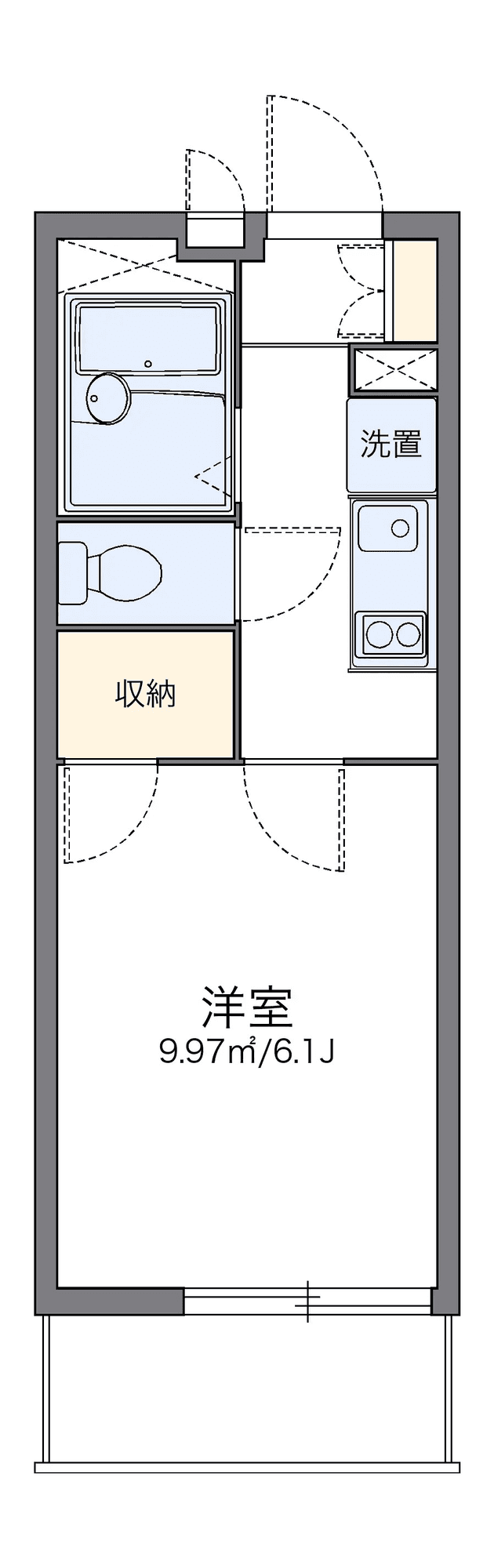 Sơ đồ bố trí căn P001234 — 1K