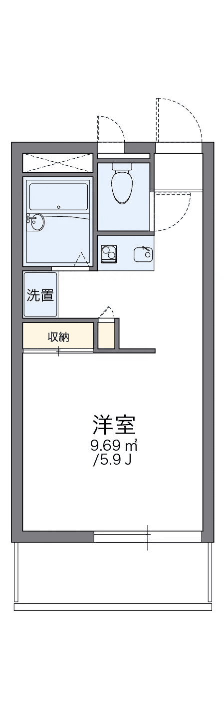 Floor plan of unit P001471 — 1K