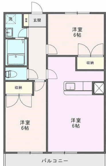Sơ đồ bố trí căn P000978 — 2LDK