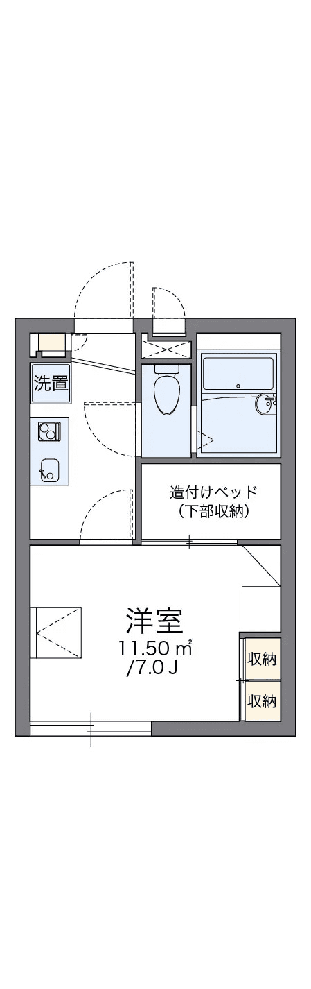 Floor plan of unit P001888 — 1K