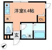 Floor plan ng unit P000088 — 1R