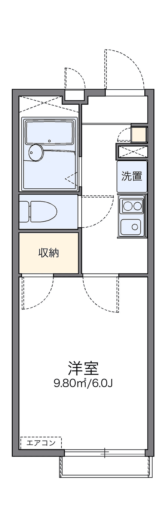 Sơ đồ bố trí căn P001201 — 1K