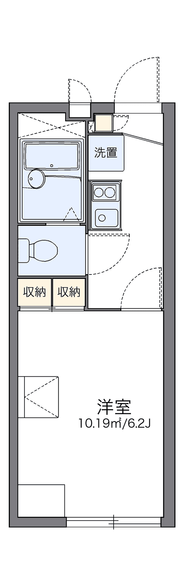 Sơ đồ bố trí căn P001038 — 1K