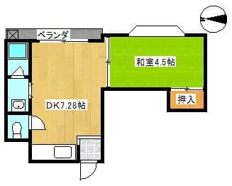 物件P009363の写真1 — 1DK