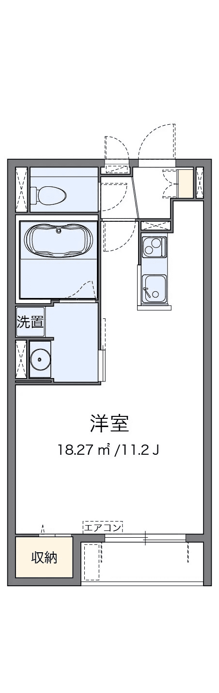 P001312 매물 평면도 — 1R