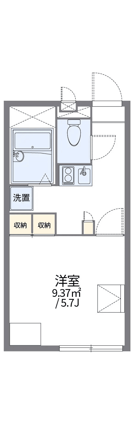 Sơ đồ bố trí căn P001124 — 1K