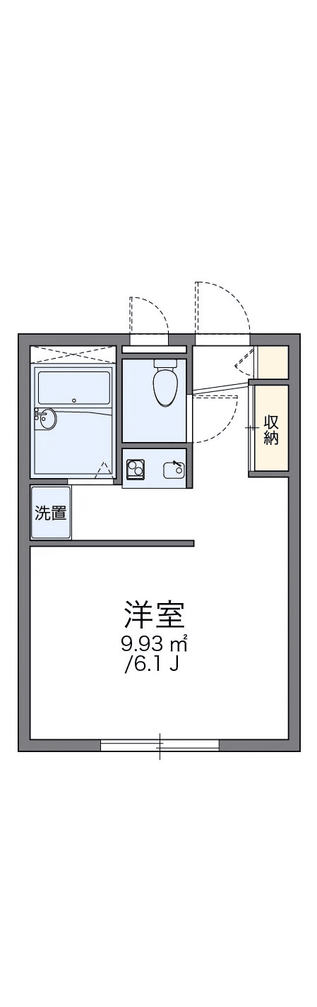 Floor plan ng unit P001543 — 1K