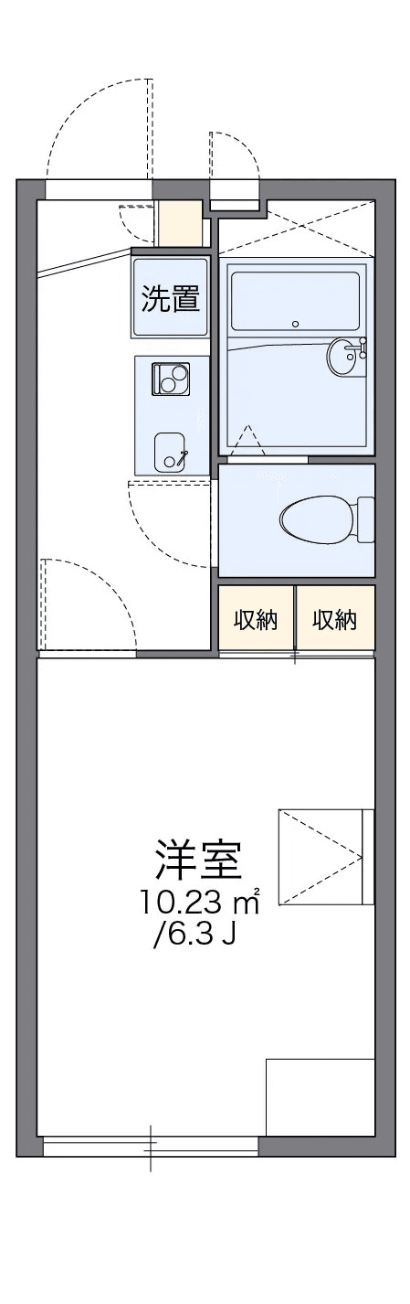 Floor plan of unit P002500 — 1K