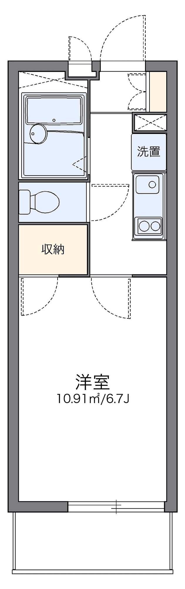 Sơ đồ bố trí căn P001230 — 1K