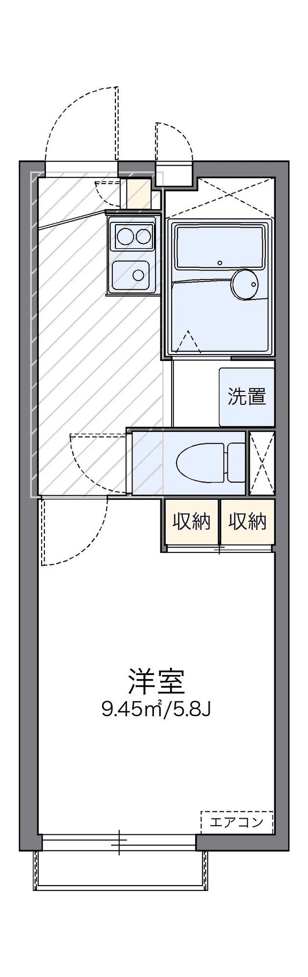 Sơ đồ bố trí căn P001210 — 1K