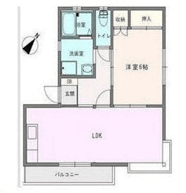 Sơ đồ bố trí căn P001004 — 2DK