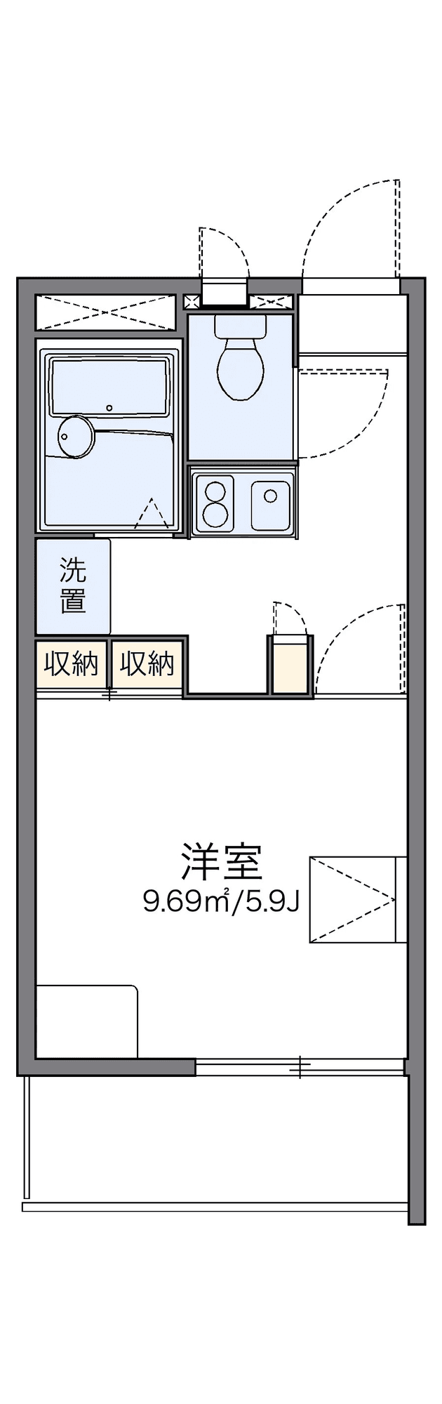 Denah unit P001680 — 1K