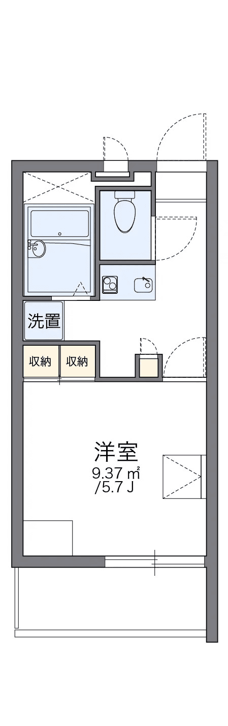 Sơ đồ bố trí căn P001051 — 1K