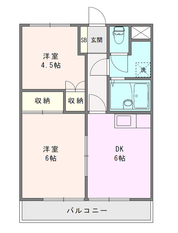 Sơ đồ bố trí căn P000930 — 2DK