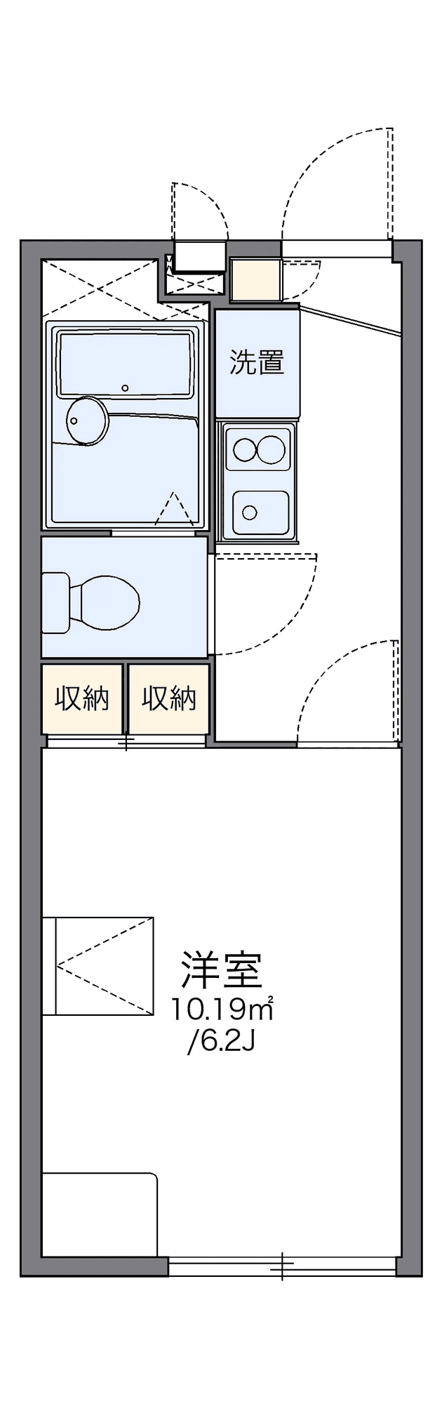 Floor plan ng unit P001545 — 1K