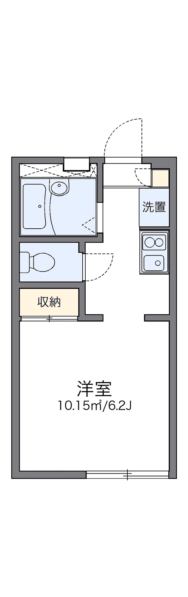 Sơ đồ bố trí căn P001596 — 1K