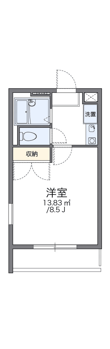 Floor plan of unit P001425 — 1K