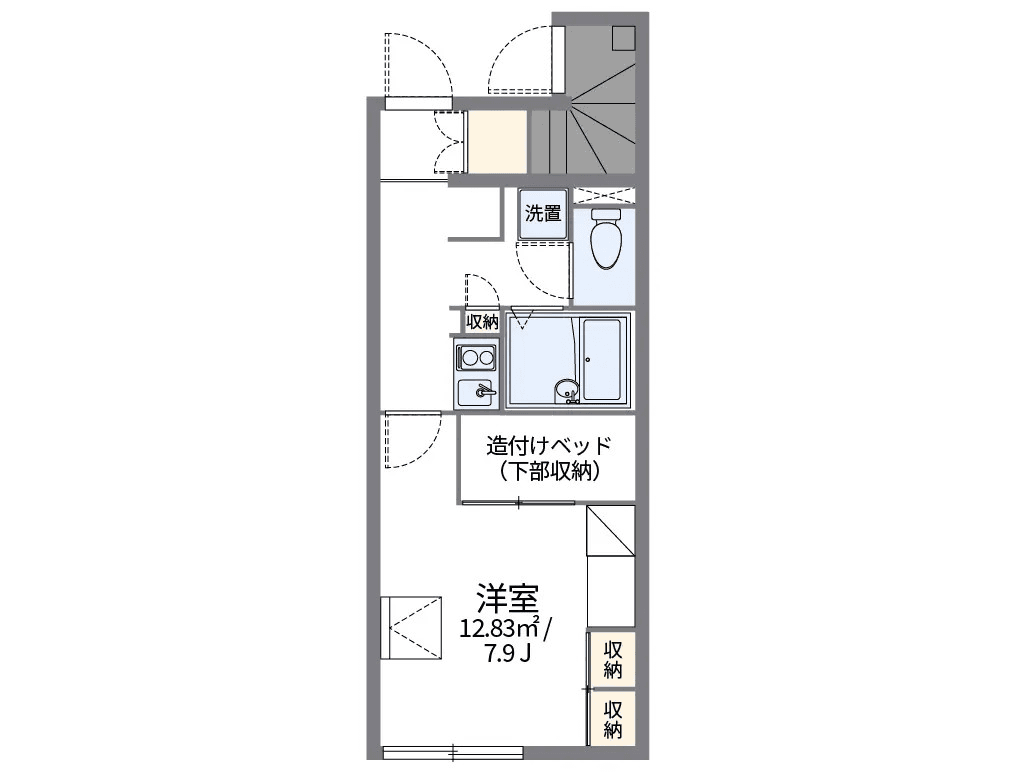 Sơ đồ bố trí căn P001091 — 1K