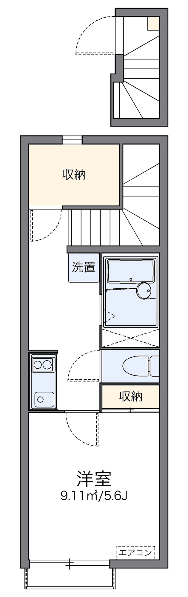 Sơ đồ bố trí căn P001226 — 1K