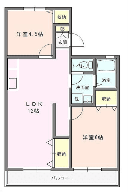 Sơ đồ bố trí căn P000904 — 2LDK