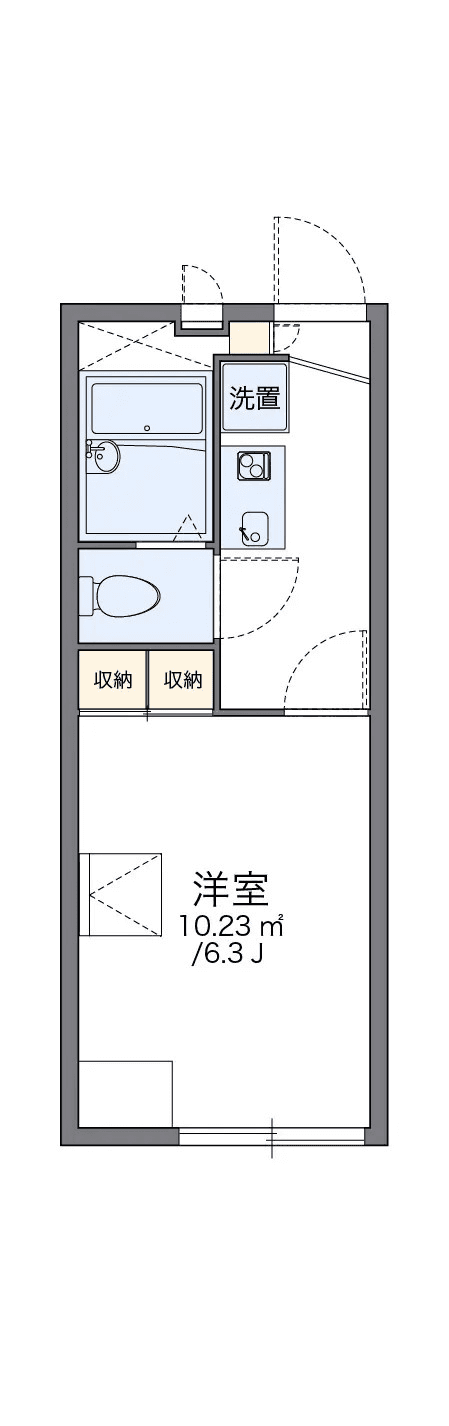 Floor plan of unit P000695 — 1K