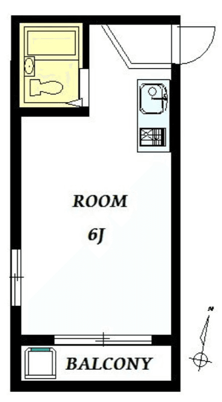 Floor plan ng unit P000279 — 1R