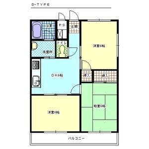 物件P000259の間取り図 — 3DK