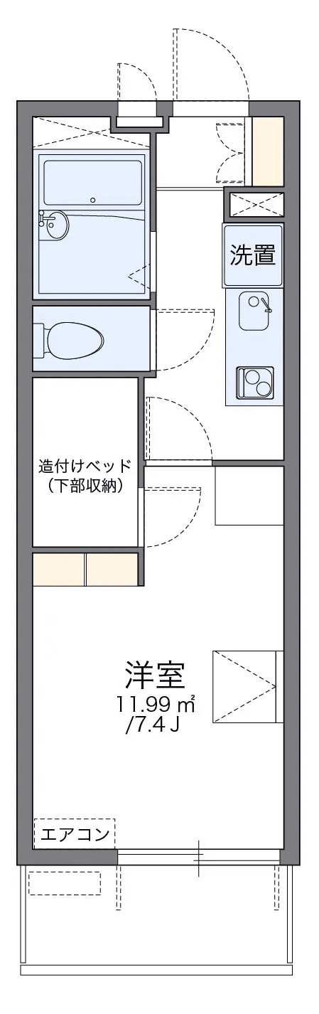 Denah unit P001134 — 1K