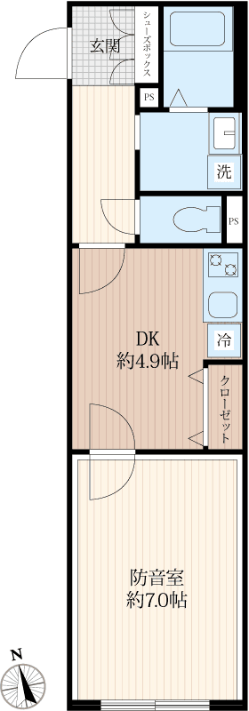 Floor plan of unit P000311 — 1DK