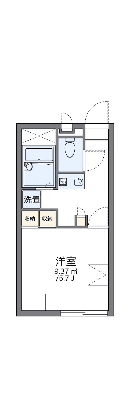 Denah unit P000804 — 1K