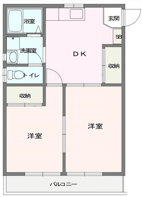 कोठा P000945 को नक्सा — 2DK