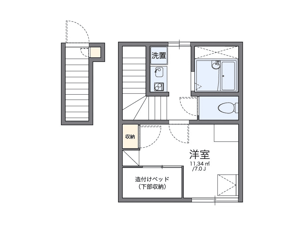 Denah unit P000866 — 1K