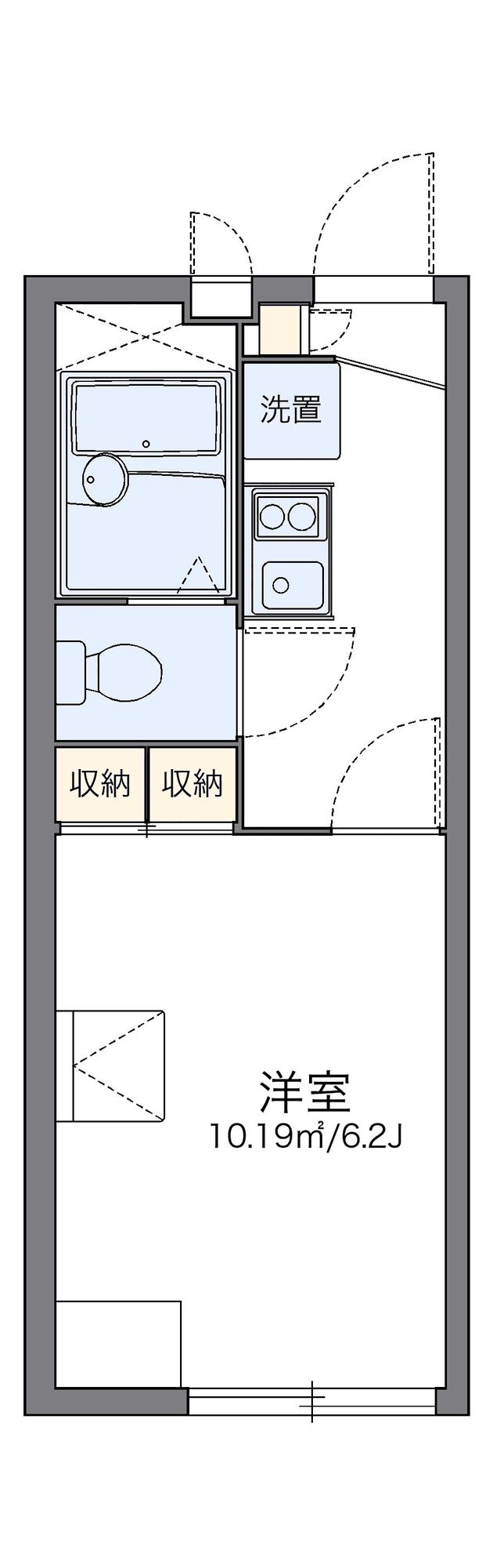 Floor plan of unit P001033 — 1K