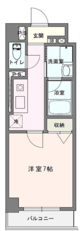 Denah unit P000956 — 1K