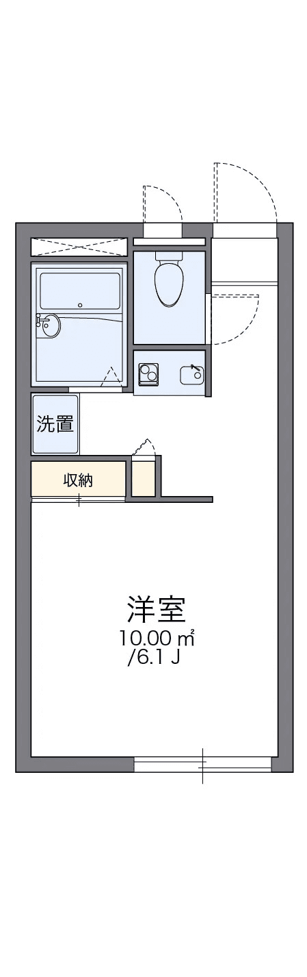 P001403 매물 평면도 — 1K