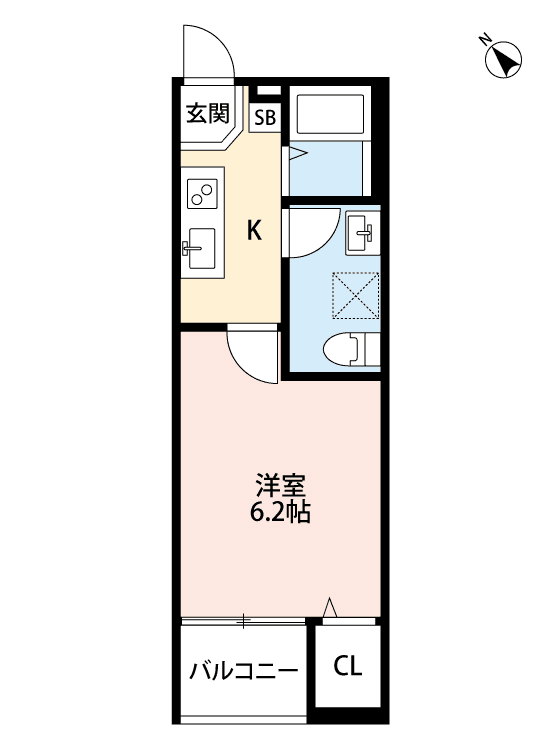 Denah unit P000968 — 1K