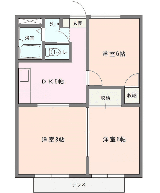Sơ đồ bố trí căn P000982 — 3DK